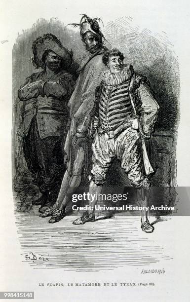 Illustration by Gustave Dore for 'Le Capitaine Fracasse' by Pierre Theophile Gautier French, Writer, poet, painter, art critic. Gautier was a...