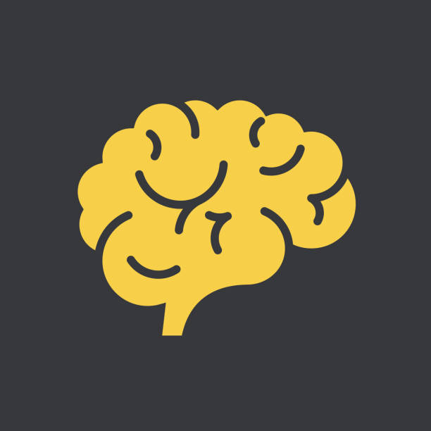 brain icon - brain stock illustrations