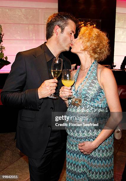 Actress Heike Kloss and Harald Braun attend the 'Liberty Award 2010' at the Grand Hyatt hotel on May 17, 2010 in Berlin, Germany.