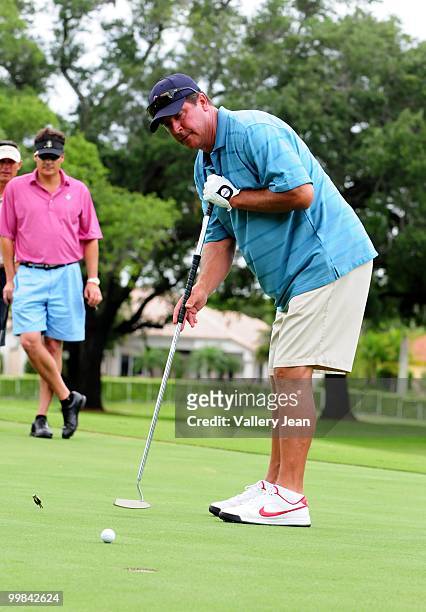 Dan Marino attends The Jason Taylor Celebrity Golf Classic at Grande Oaks Golf Club on May 17, 2010 in Davie, Florida.