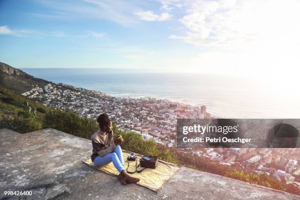 solo traveller. - south african woman stock pictures, royalty-free photos & images