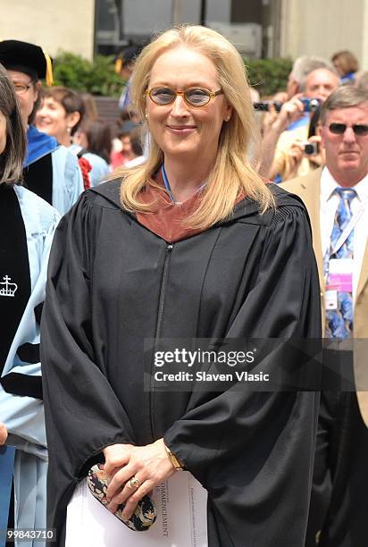 Actress Meryl Streep attends the Barnard College Commencement on May 17, 2010 in New York City.