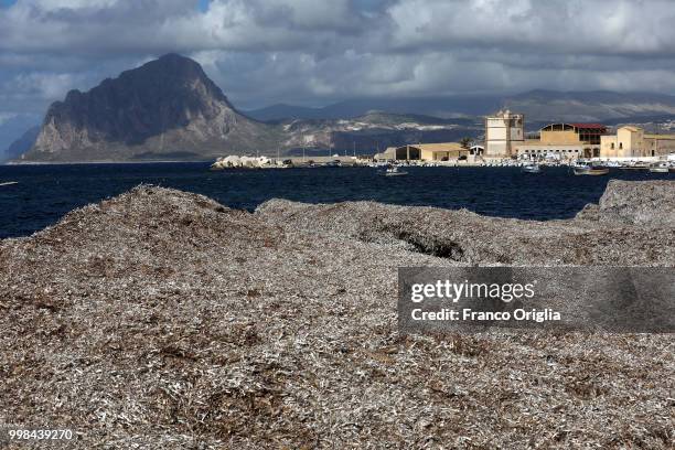 View of the Tonnara of Bonagia on June 08, 2018 in Trapani, Italy. Trapani is a city and comune on the west coast of Sicily. Founded by Elymians, the...