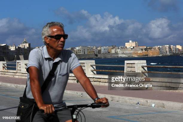 View of Trapani on June 9, 2018 in Trapani, Italy. Trapani is a city and comune on the west coast of Sicily. Founded by Elymians, the city is still...