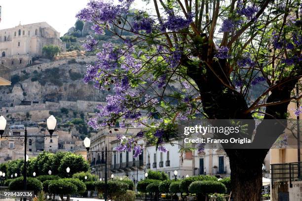 View of the central square of Scicli and the Church of San Matteo on June 05, 2018 in Scicli, Ragusa, Italy. Scicli is a town and municipality in the...