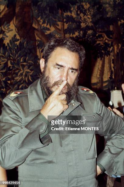 Portrait de Fidel Castro le 25 juillet 1982 à La Havane, Cuba.