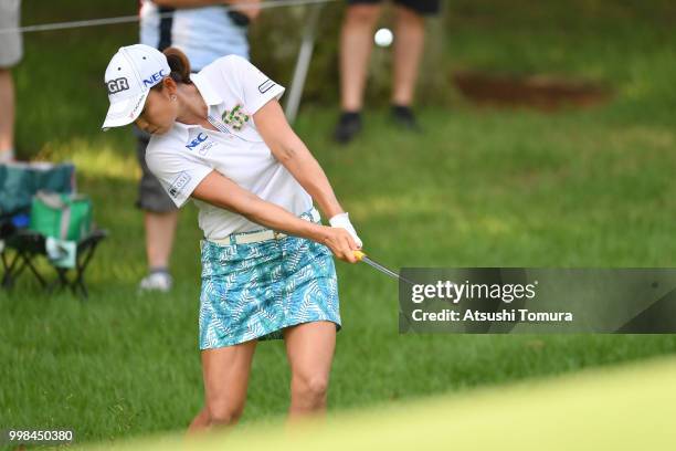 Erina Hara of Japan chips onto the 13th green during the second round of the Samantha Thavasa Girls Collection Ladies Tournament at the Eagle Point...