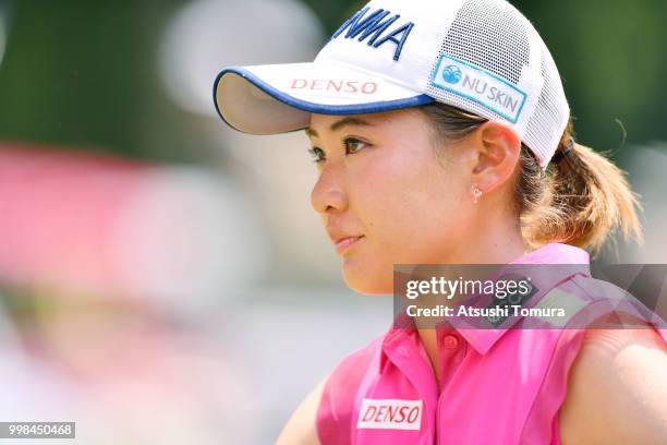 Kana Nagai of Japan looks on during the second round of the Samantha Thavasa Girls Collection Ladies Tournament at the Eagle Point Golf Club on July...