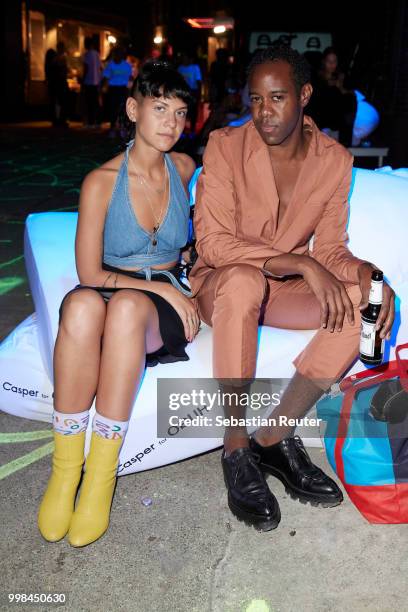 Guests attend the HUGO show during the Berlin Fashion Week Spring/Summer 2019 at Motorwerk on July 5, 2018 in Berlin, Germany.