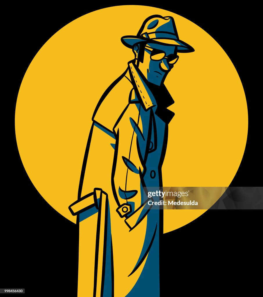 Detektiv Spy Vektor