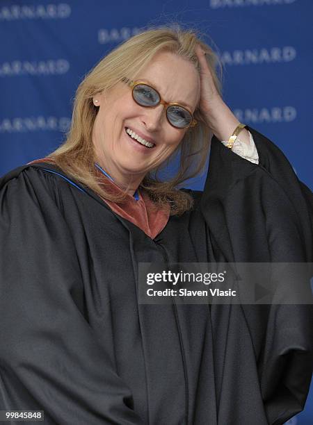 Actress Meryl Streep attends the Barnard College Commencement on May 17, 2010 in New York City.