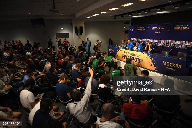 General view as the media interview Luka Modric and Zlatko Dalic, Head coach of Croatia during a Croatia press conference during the 2018 FIFA World...