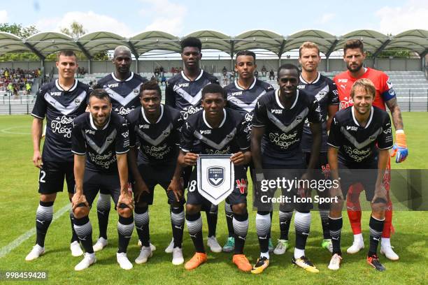 Team Bordeaux during the friendly match between Bordeaux and Gazelec Ajaccio on July 13, 2018 in Yzeure, France.