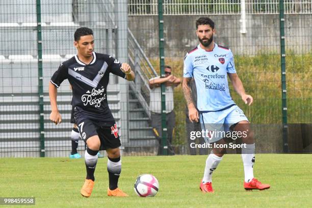 Yassine Benrahou of Bordeaux during the friendly match between Bordeaux and Gazelec Ajaccio on July 13, 2018 in Yzeure, France.