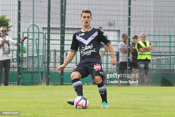 Thomas Carrique of Bordeaux during the friendly match between Bordeaux and Gazelec Ajaccio on July 13, 2018 in Yzeure, France.