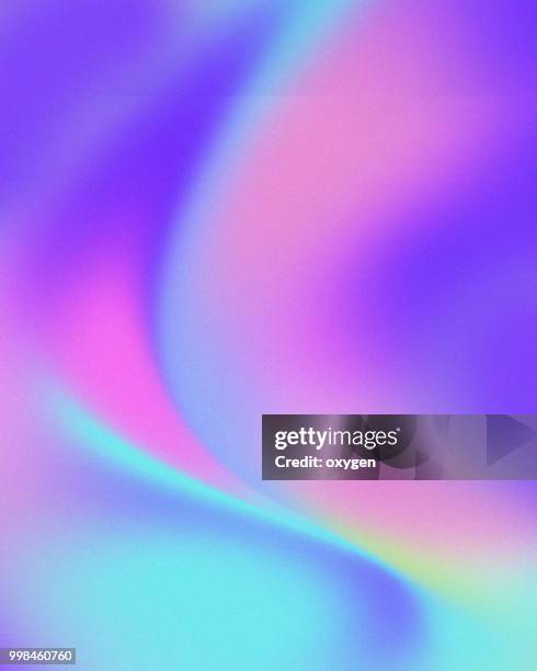 trendy colorful holographic abstract background - hologram graphic photos et images de collection