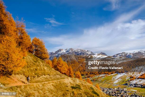 livigno no outono - itália - livigno - fotografias e filmes do acervo