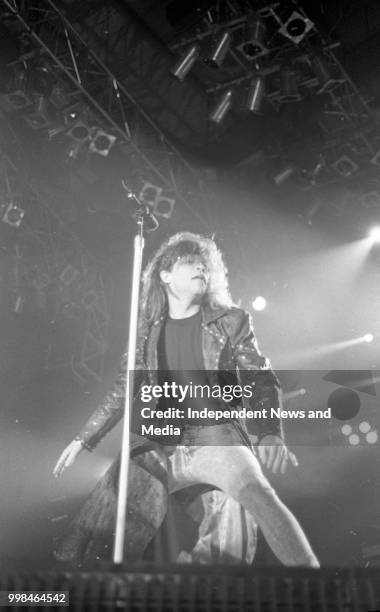 Jon Bon Jovi concert in the RDS, circa October 1988 . .