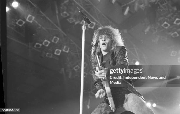 Jon Bon Jovi concert in the RDS, circa October 1988 . .