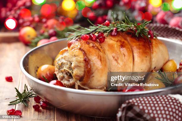 turkey  breast for holidays. - gigot stock pictures, royalty-free photos & images