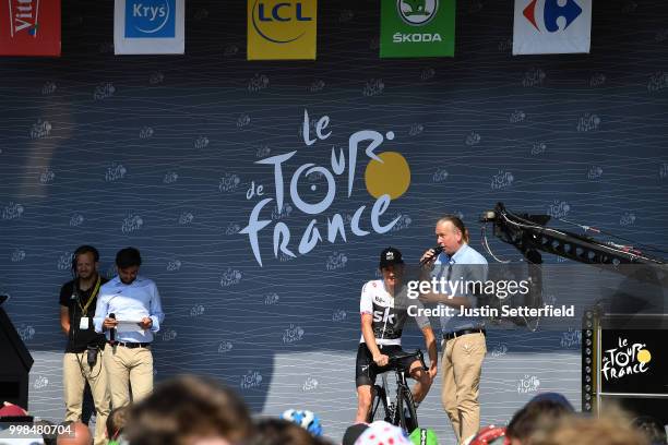 Start / Podium / Geraint Thomas of Great Britain and Team Sky / during the 105th Tour de France 2018, Stage 8 a 181km stage from Dreux to Amiens...