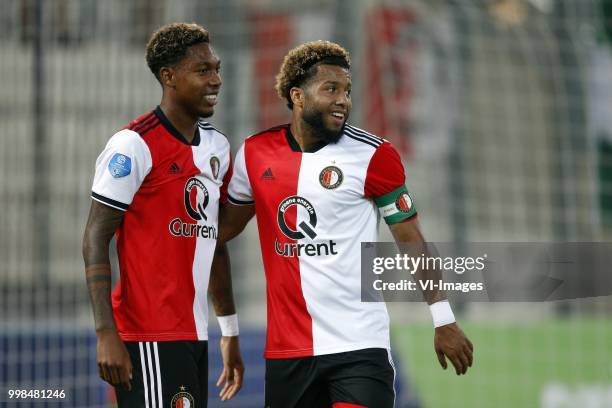 , Jean-Paul Boetius of Feyenoord, Tonny Vilhena of Feyenoord during the Uhrencup match between FC Basel 1893 and Feyenoord at the Tissot Arena on...