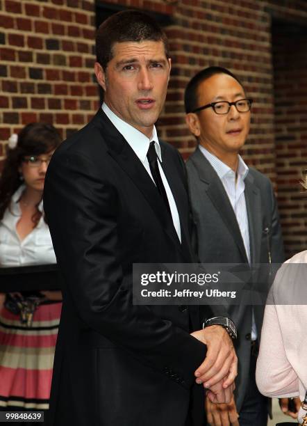 Actor Matthew Fox visits "Late Show With David Letterman" at the Ed Sullivan Theater on May 17, 2010 in New York City.