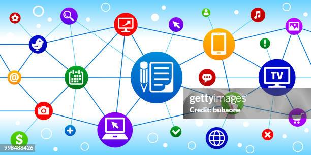 ilustrações de stock, clip art, desenhos animados e ícones de pencil & paper internet communication technology triangular node pattern background - 962