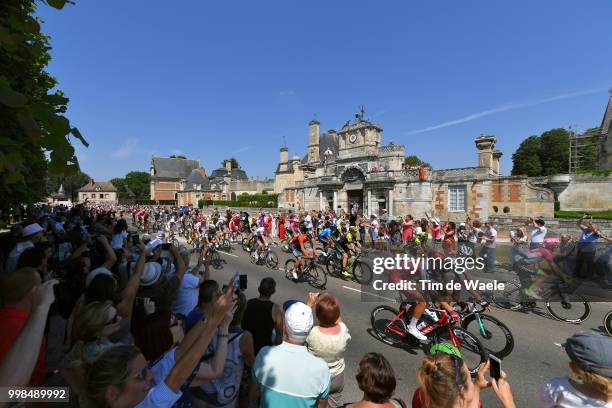 Nils Politt of Germany and Team Katusha / Marcus Burghardt of Germany and Team Bora Hansgrohe / Anet City / Peloton / Fans / Public / Landscape /...