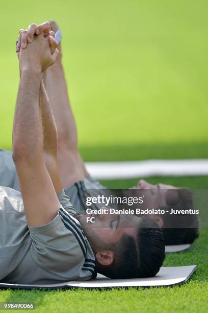 Emre Can during a Juventus morning training session on July 14, 2018 in Turin, Italy.