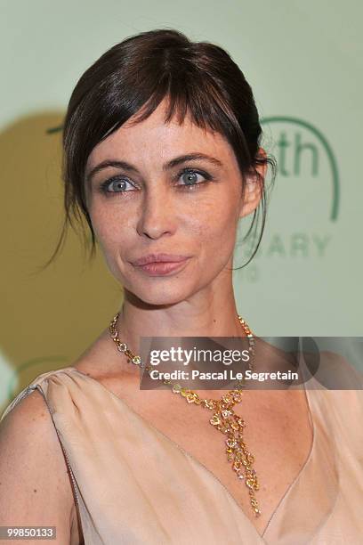 Actress Emmanuelle Beart attends the Chopard 150th Anniversary Party at Palm Beach, Pointe Croisette during the 63rd Annual Cannes Film Festival on...