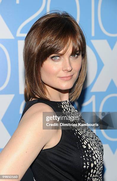 Actress Emily Deschanel attends the 2010 FOX Upfront after party at Wollman Rink, Central Park on May 17, 2010 in New York City.