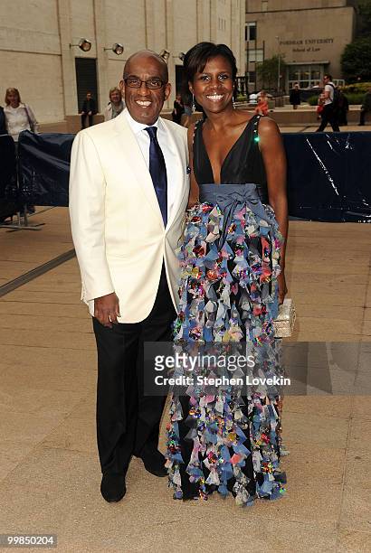 Personality Al Roker and wife TV personality Deborah Roberts attend the 2010 American Ballet Theatre Annual Spring Gala at The Metropolitan Opera...