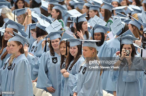 The atmosphere at the Barnard College Commencement on May 17, 2010 in New York City.