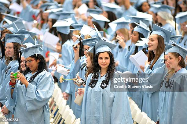 The atmosphere at the Barnard College Commencement on May 17, 2010 in New York City.