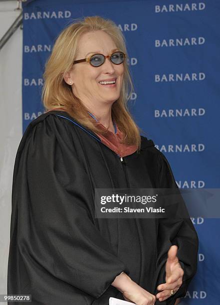 Actress Meryl Streep attends the Barnard College Commencement on May 17, 2010 in New York City.