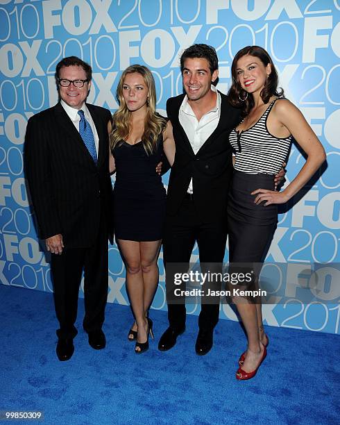 The cast of "Lonestar" David Keith, Eloise Mumford, James Wolk and Adrianne Palicki attend the 2010 FOX Upfront after party at Wollman Rink, Central...