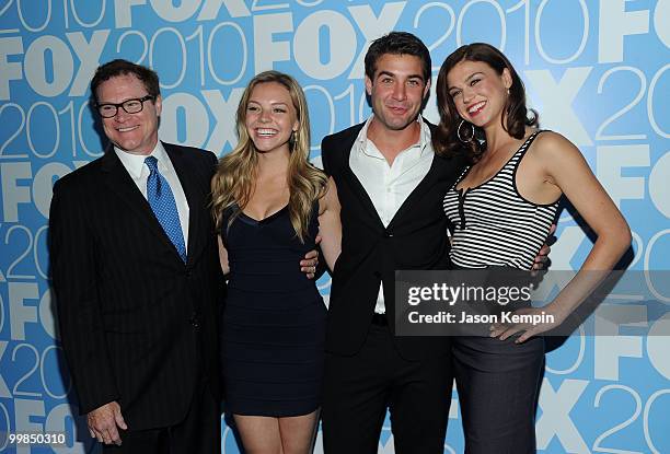 The cast of "Lonestar" David Keith, Eloise Mumford, James Wolk and Adrianne Palicki attend the 2010 FOX Upfront after party at Wollman Rink, Central...