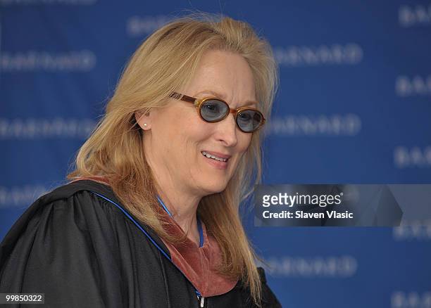 Actress Meryl Streep attends the Barnard College Commencement on May 17, 2010 in New York City.