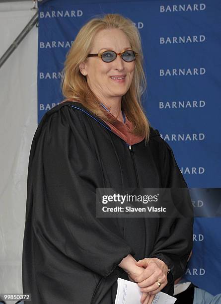 Actress Meryl Streep attends the Barnard College Commencement on May 17, 2010 in New York City.