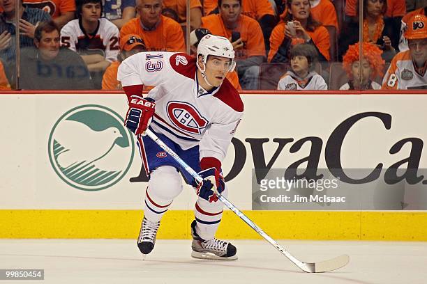 Mike Cammalleri of the Montreal Canadiens skates against the Philadelphia Flyers in Game 1 of the Eastern Conference Finals during the 2010 NHL...