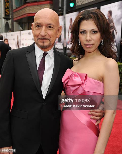 Sir Ben Kingsley and actress Daniela Lavender arrives at the premiere of Walt Disney Pictures' "Prince Of Persia: The Sands Of Time" held at...
