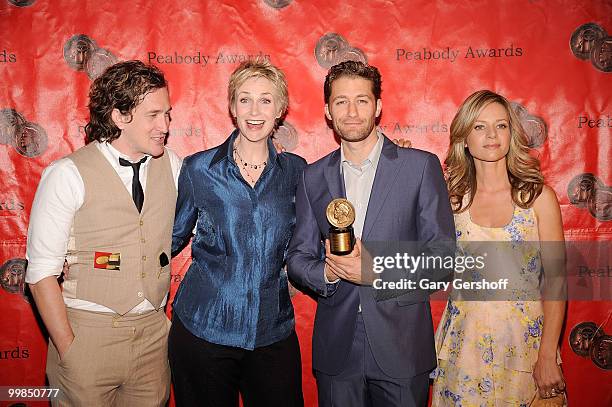 Co executive producer of "Modern Family", Ian Brennan, actors Jane Lynch, Matthew Morrison and Jessalyn Gilsig attend the 69th Annual Peabody Awards...
