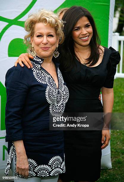 Bette Midler America and Ferrera attend the New York Restoration Project's 9th Annual Spring Picnic at Fort Washington Park on May 17, 2010 in New...