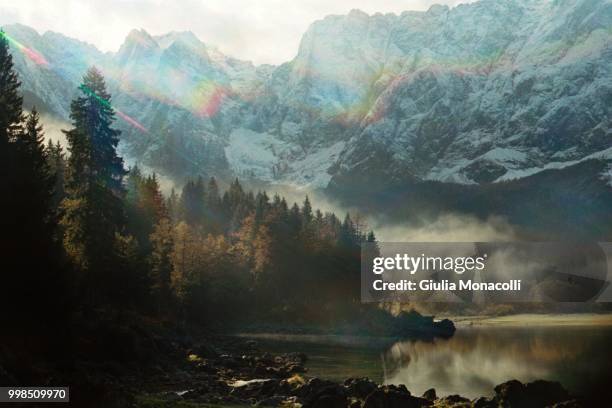 autumn at the lake - giulia stockfoto's en -beelden