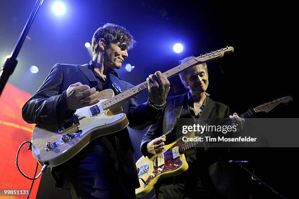 Morten Harket and Paul Waaktaar-Savoy of A-Ha perform the final US date of the bands Farewell Tour at Club Nokia on May 16, 2010 in Los Angeles,...