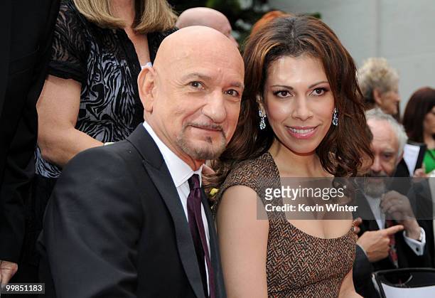 Sir Ben Kingsley and wife Daniela Lavender attend the Jerry Bruckheimer hand and footprint ceremony held at Grauman's Chinese Theatre on May 17, 2010...