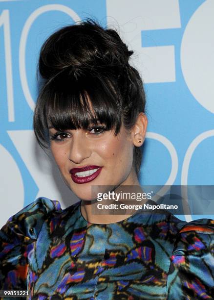 Actress Lea Michele attends the 2010 FOX UpFront after party at Wollman Rink, Central Park on May 17, 2010 in New York City.