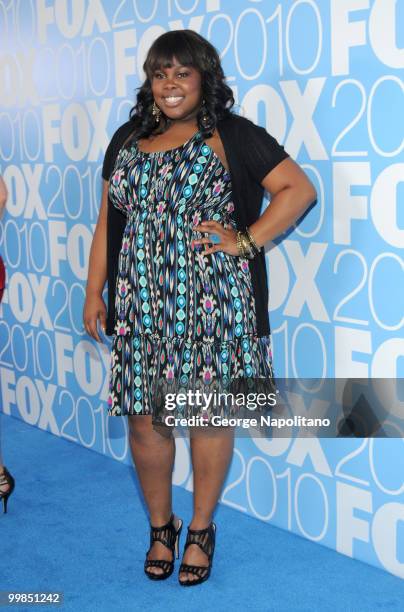 Actress Amber Riley attends the 2010 FOX UpFront after party at Wollman Rink, Central Park on May 17, 2010 in New York City.