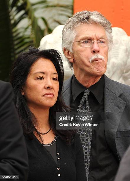 Actor Tom Skerritt and wife Julie Tokashiki during the Jerry Bruckheimer hand and footprint ceremony held at Grauman's Chinese Theatre on May 17,...